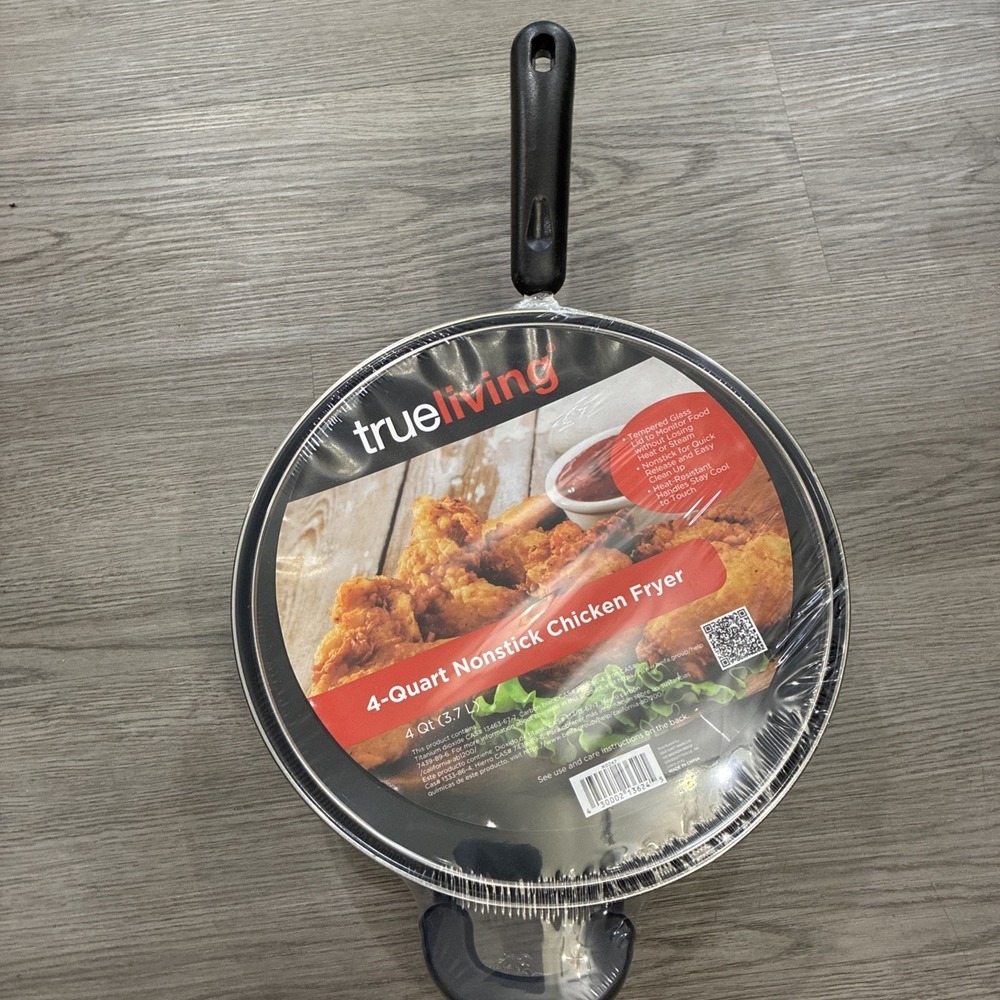 True Living 4 Quart Nonstick Chicken Fryer | Sealed New